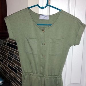 Girls green jumpsuit